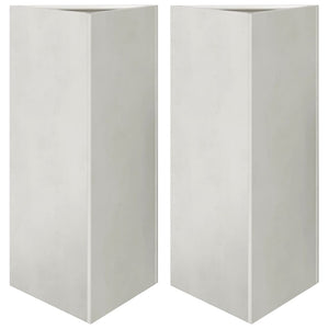 vidaXL Garden Planters 2 pcs Triangular 40x34.5x70 cm Stainless Steel