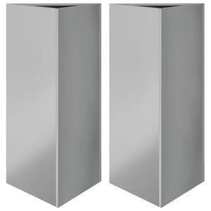 vidaXL Garden Planters 2 pcs Triangular 40x34.5x70 cm Galvanized Steel