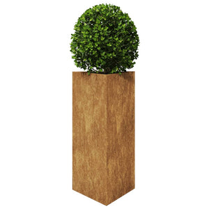 vidaXL Garden Planter Triangular 40x34.5x70 cm Corten Steel