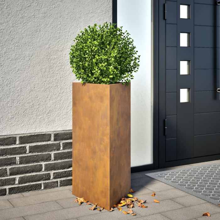 vidaXL Garden Planter Triangular 40x34.5x70 cm Corten Steel