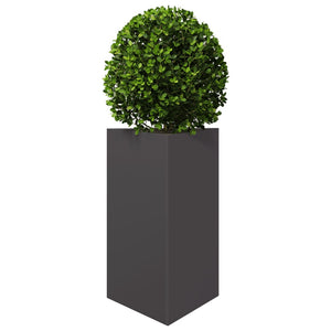 vidaXL Garden Planter Black Triangular 50x43x75 cm Steel