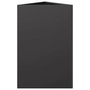 vidaXL Garden Planter Black Triangular 50x43x75 cm Steel