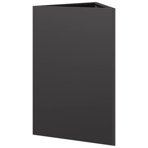 vidaXL Garden Planter Black Triangular 50x43x75 cm Steel