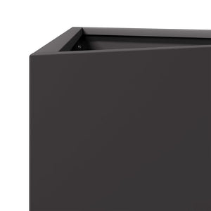 vidaXL Garden Planter Black Triangular 50x43x75 cm Steel