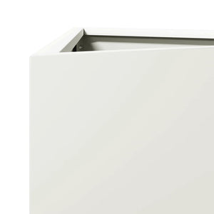 vidaXL Garden Planter White Triangular 50x43x75 cm Steel