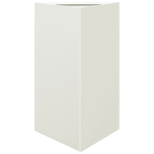 vidaXL Garden Planters 2 pcs White Triangular 50x43x75 cm Steel