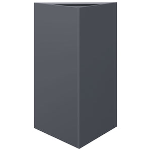 vidaXL Garden Planter Anthracite Triangular 50x43x75 cm Steel