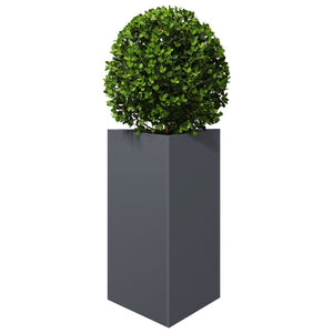 vidaXL Garden Planter Anthracite Triangular 50x43x75 cm Steel