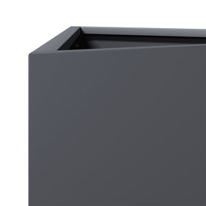 vidaXL Garden Planter Anthracite Triangular 50x43x75 cm Steel