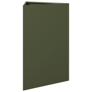 vidaXL Garden Planter Olive Green Triangular 50x43x75 cm Steel