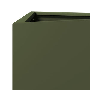 vidaXL Garden Planter Olive Green Triangular 50x43x75 cm Steel