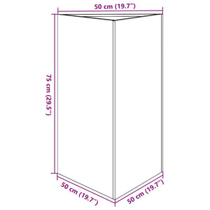 vidaXL Garden Planter Olive Green Triangular 50x43x75 cm Steel