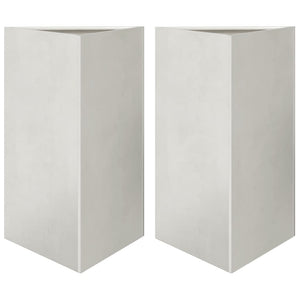 vidaXL Garden Planters 2 pcs Triangular 50x43x75 cm Stainless Steel