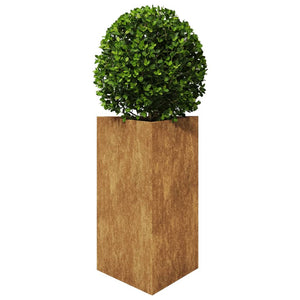 vidaXL Garden Planter Triangular 50x43x75 cm Corten Steel