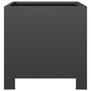 vidaXL Garden Planter Black 30x30x30 cm Steel