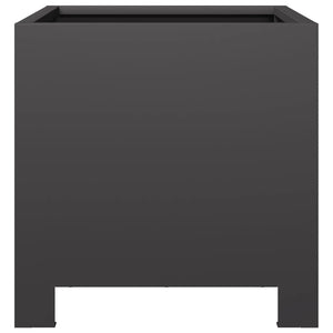 vidaXL Garden Planter Black 30x30x30 cm Steel