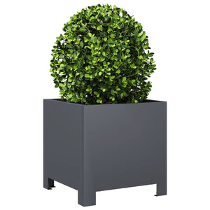 vidaXL Garden Planter Anthracite 30x30x30 cm Steel