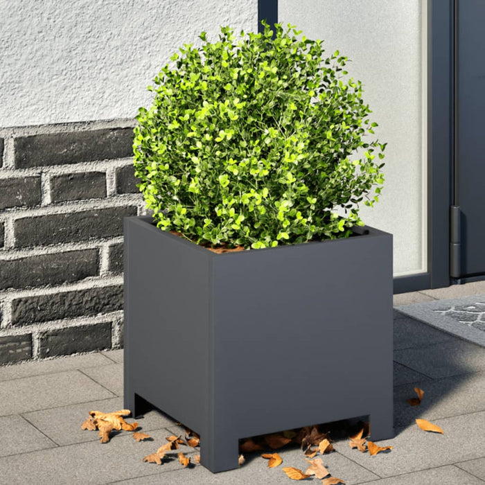 vidaXL Garden Planter Anthracite 30x30x30 cm Steel