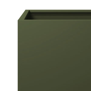 vidaXL Garden Planter Olive Green 30x30x30 cm Steel