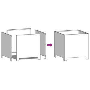 vidaXL Garden Planter 30x30x30 cm Stainless Steel