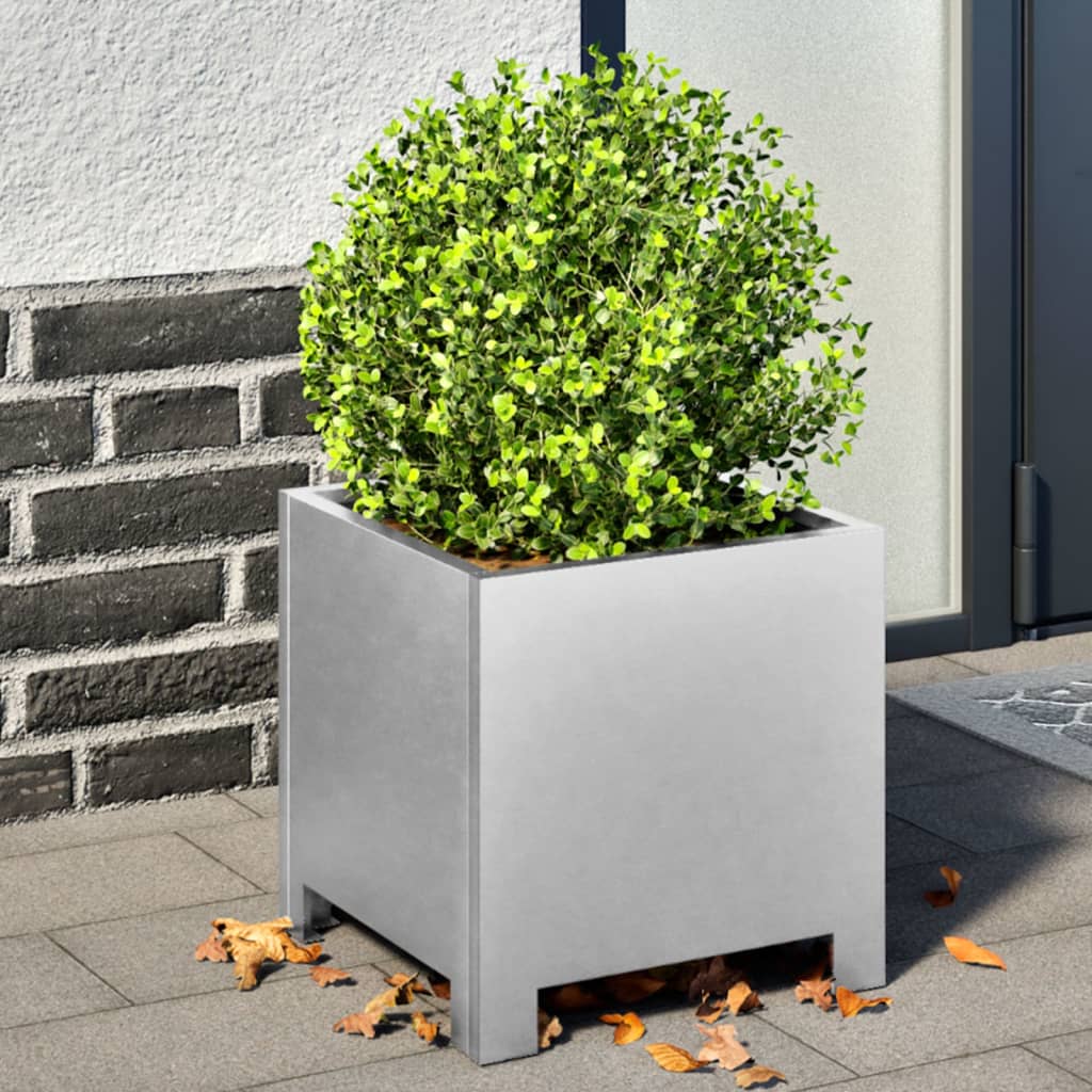 vidaXL Garden Planter 30x30x30 cm Galvanised Steel