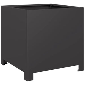 vidaXL Garden Planter Black 40x40x40 cm Steel