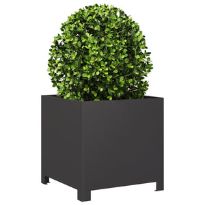 vidaXL Garden Planter Black 40x40x40 cm Steel