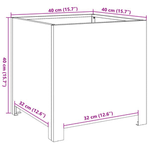 vidaXL Garden Planter Black 40x40x40 cm Steel