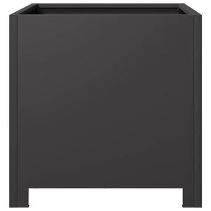 vidaXL Garden Planters 2 pcs Black 40x40x40 cm Steel