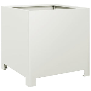 vidaXL Garden Planter White 40x40x40 cm Steel