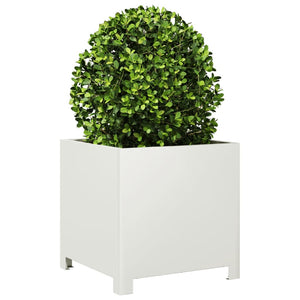 vidaXL Garden Planter White 40x40x40 cm Steel