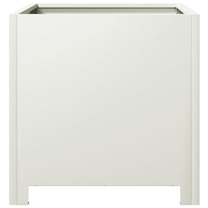 vidaXL Garden Planter White 40x40x40 cm Steel