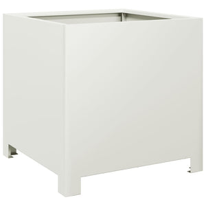 vidaXL Garden Planter White 40x40x40 cm Steel