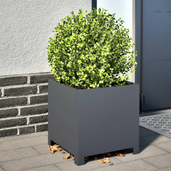 vidaXL Garden Planter Anthracite 40x40x40 cm Steel