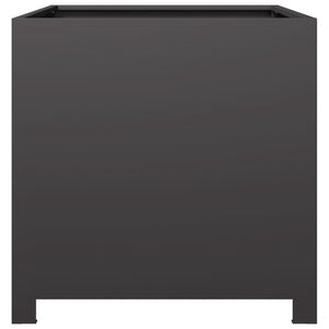 vidaXL Garden Planter Black 50x50x50 cm Steel