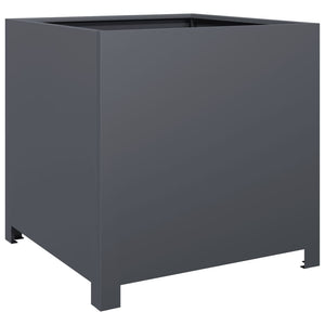 vidaXL Garden Planter Anthracite 50x50x50 cm Steel