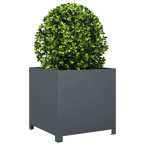 vidaXL Garden Planter Anthracite 50x50x50 cm Steel