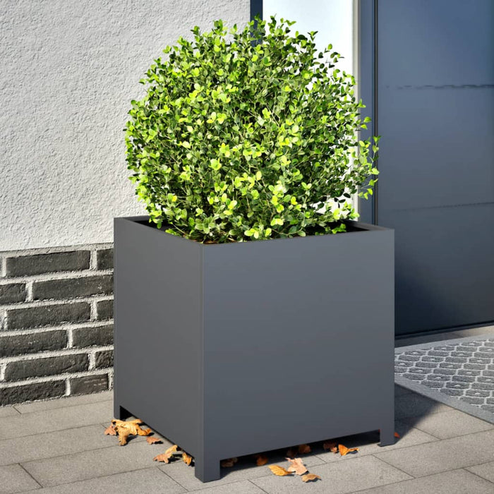 vidaXL Garden Planter Anthracite 50x50x50 cm Steel