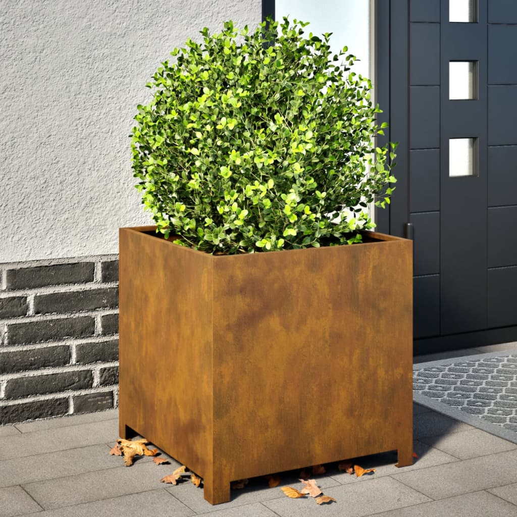 vidaXL Garden Planter 50x50x50 cm Corten Steel