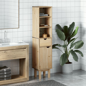 vidaXL Bathroom Cabinet OTTA 35x30x159 cm Solid Wood Pine