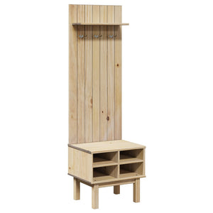 vidaXL Hall Unit OTTA 50x40x160 cm Solid Wood Pine