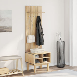 vidaXL Hall Unit OTTA 50x40x160 cm Solid Wood Pine