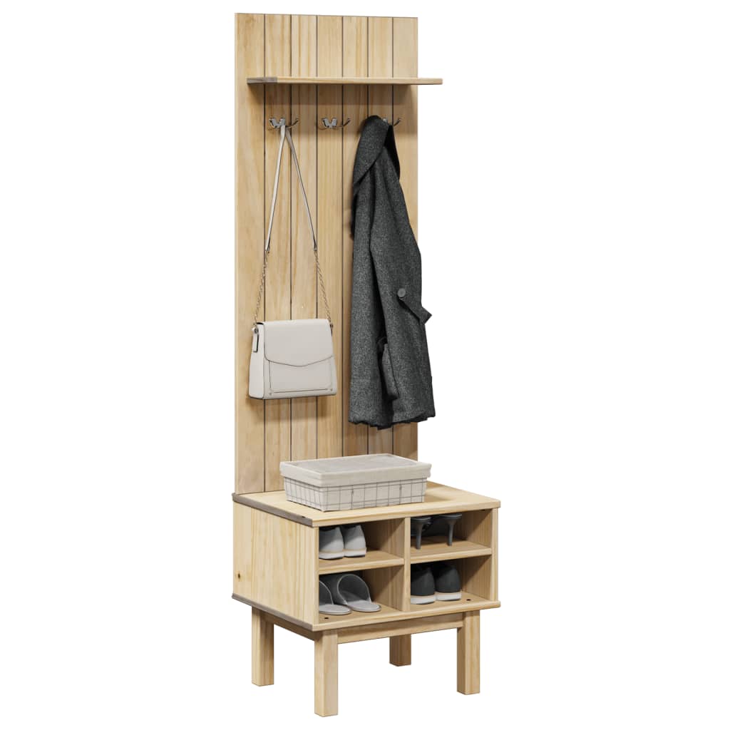 vidaXL Hall Unit OTTA 50x40x160 cm Solid Wood Pine