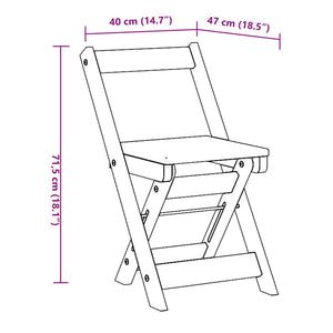 vidaXL Dining Chairs Foldable 4 pcs Corona Wax Brown Solid Wood Pine