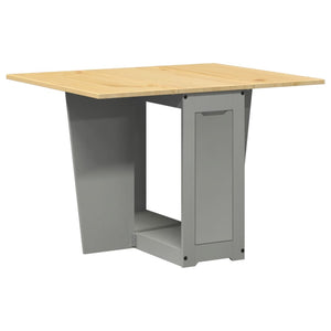 vidaXL Butterfly Dining Table Foldable Corona Grey Solid Wood Pine