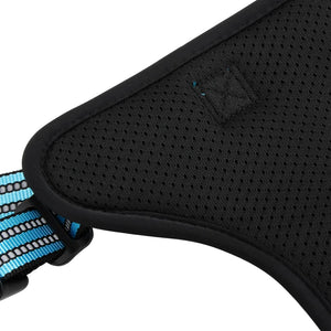 vidaXL Dog Harness with Reflective Stripes Adjustable Blue M