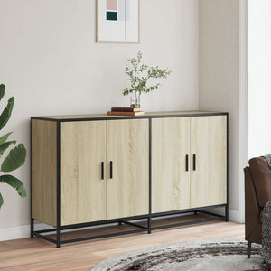 vidaXL Sideboard Sonoma Oak 134x35x76 cm Engineered Wood