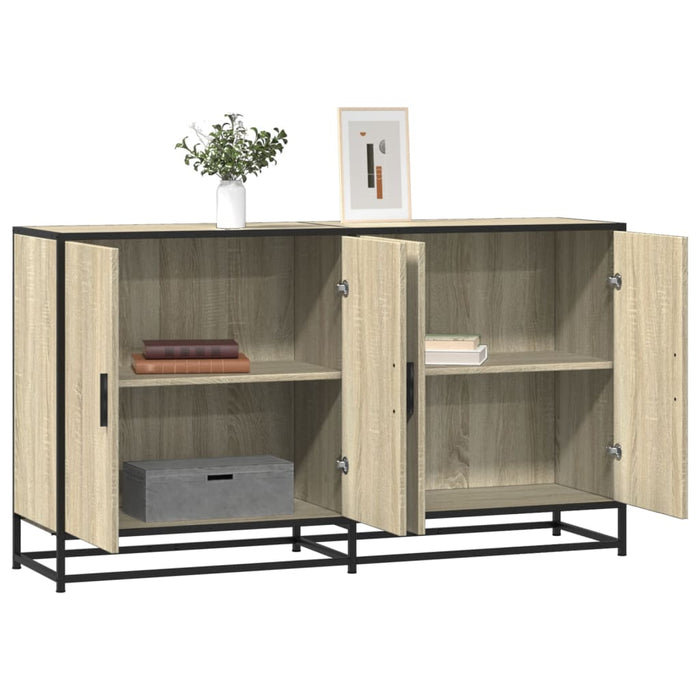 vidaXL Sideboard Sonoma Oak 134x35x76 cm Engineered Wood