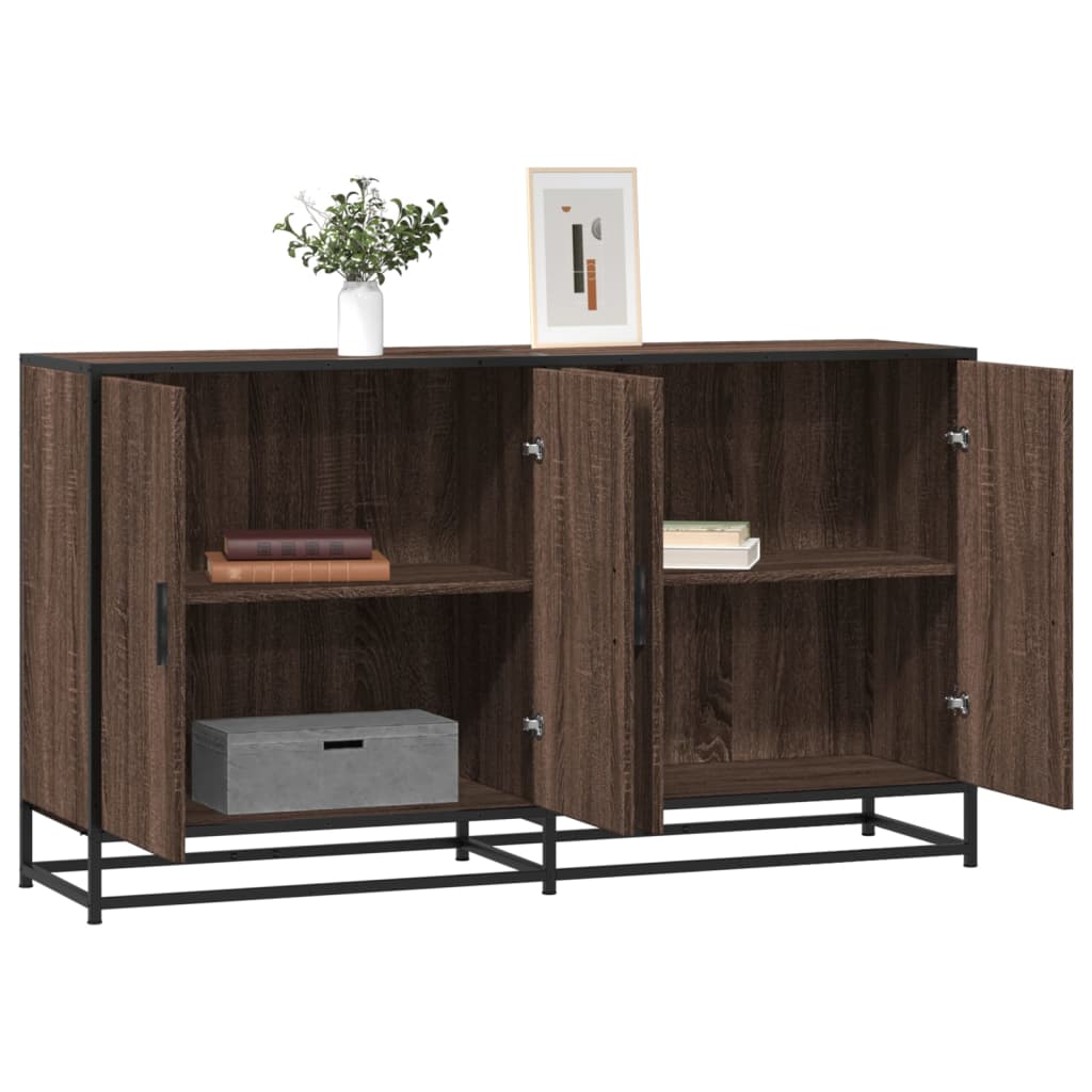 vidaXL Sideboard Brown Oak 134x35x76 cm Engineered Wood