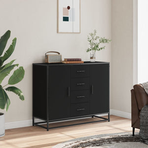 vidaXL Sideboard Black 92x35x76 cm Engineered Wood